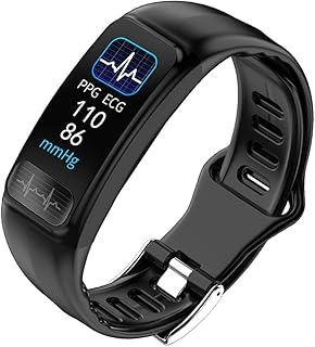 ZED- Smart Tracker Watch Fitness Activity Tracker Sports Band Bracelet Waterproof Bluetooth Wristband, Heart Rate Monitor ECG Blood Oxygen Pedometer Sleep Monitor Calorie Step Counter Blood Pressure
