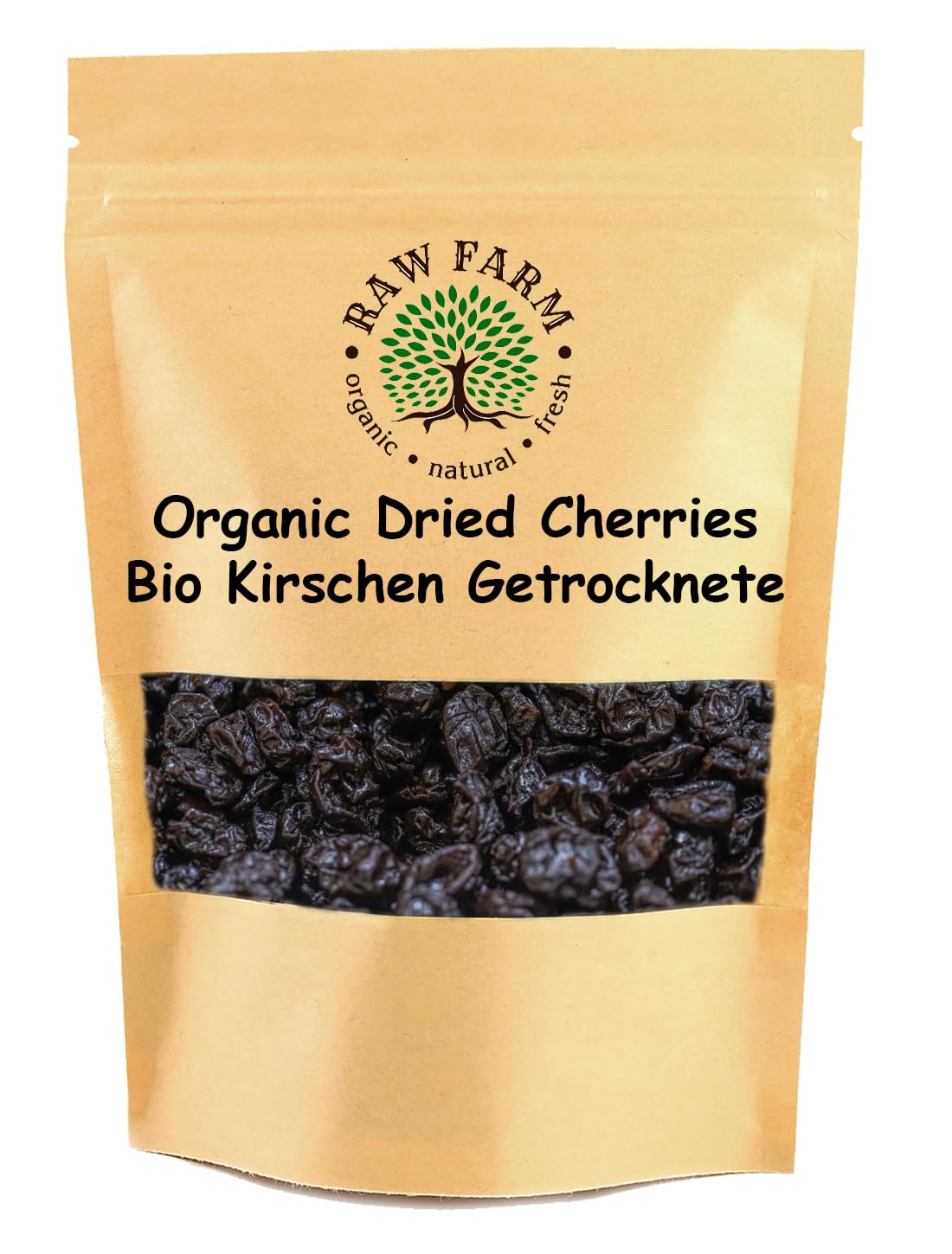 1 kg Organic Dried Pitted Sweet Cherries – 100% Natural & Additive-Free | No Added Sugar or Sweeteners | Soft, Juicy & Flavourful by Raw Farm (1 kg)EU Organic
