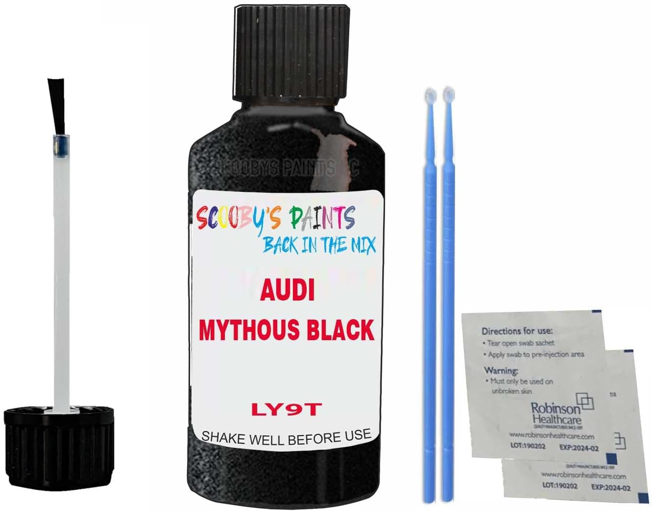 Touch Up Paint For Audi Rs E-Tron Gt Mythous Black Ly9T 2010-2022 30Ml Bottle Brush Scratch Stone Chip Repair Pen