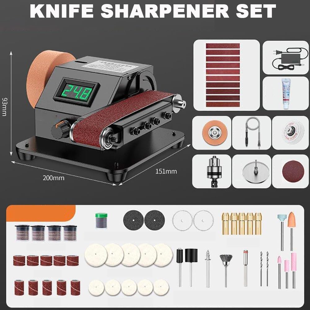 Fully Automatic Small Knife Sharpener, Electric Multifunctional Knife Sharpener, Angle Adjustable Knife Sharpening System, Portable Knife Sharpener, Fine Grinding, Repair