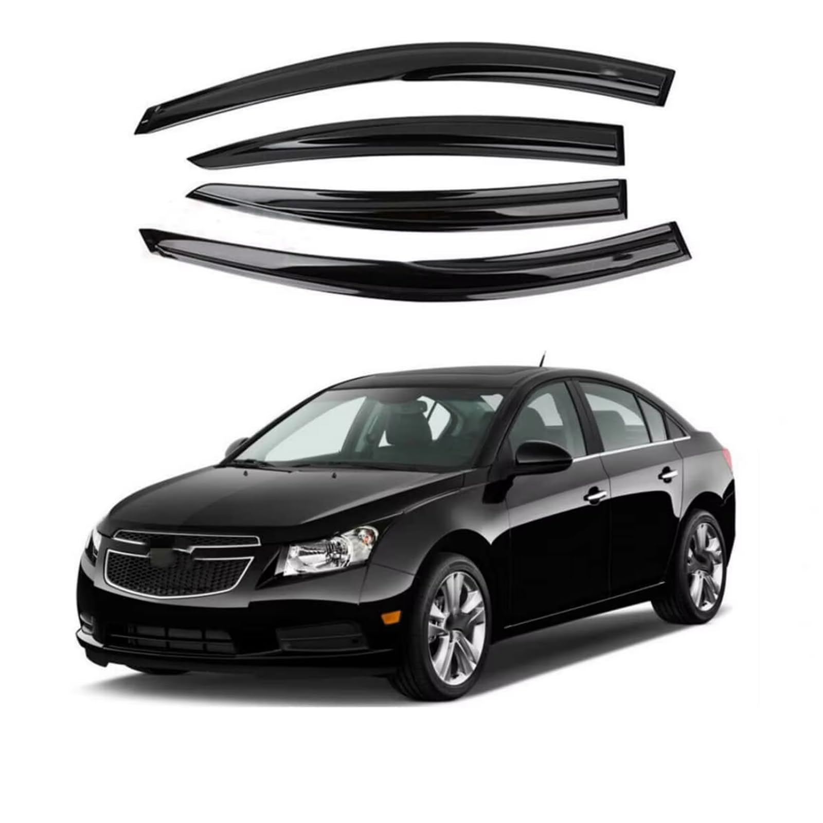 Deflecteurs pluie auto Cruze Sedan 2009-2016 en acrylique haute resistance antichoc