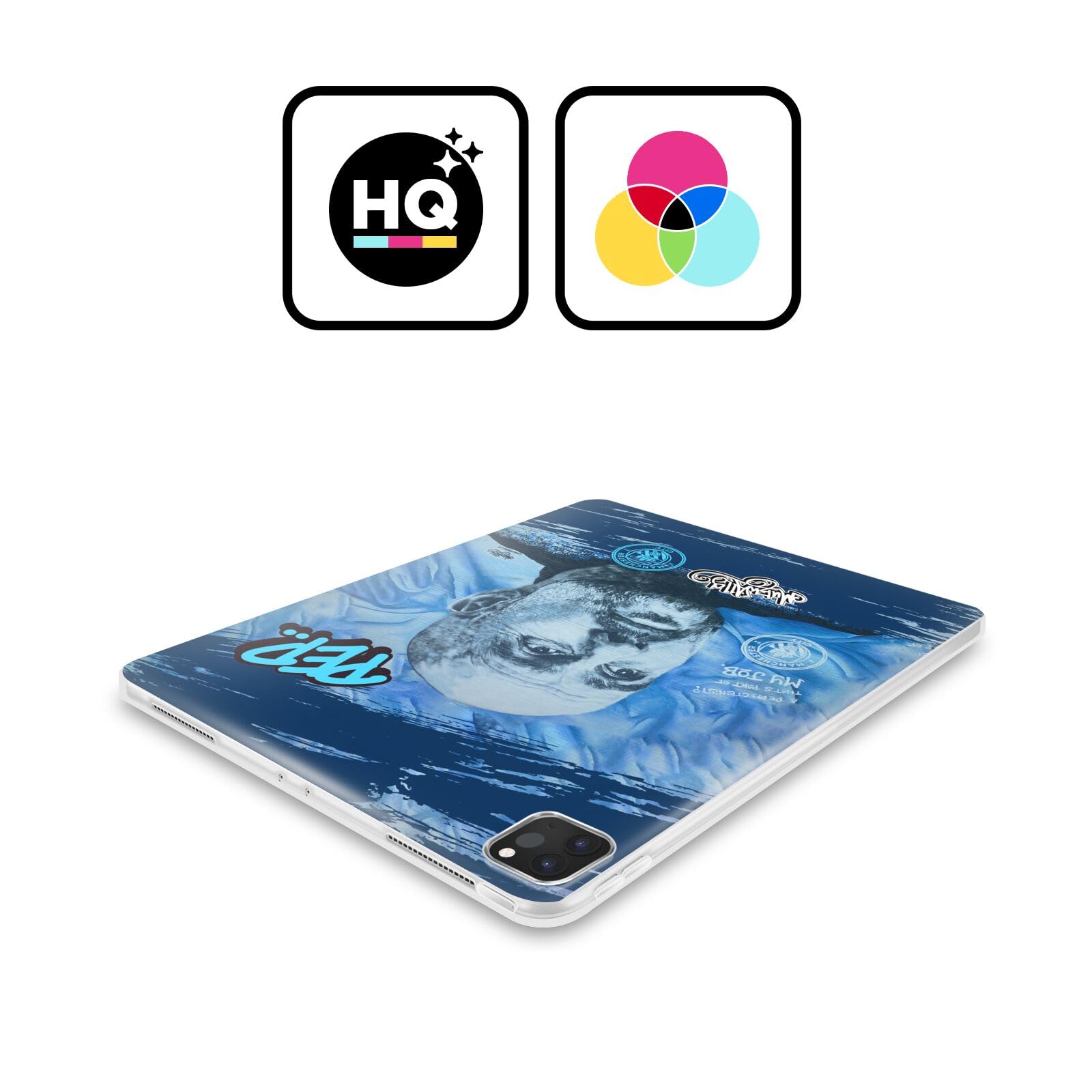 Head Case Designs Officially Licensed Manchester City Man City FC Pep Guardiola Graffiti Collection by Murwalls Soft Gel Case Compatible with Samsung Galaxy Tab S8 Plus