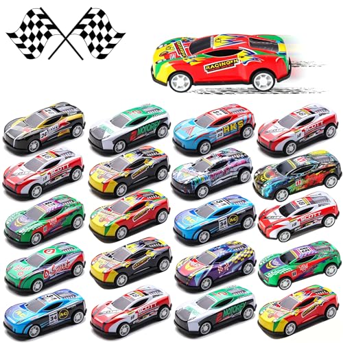 iFunLong 30 Pack Pull Back Cars for Kids Mini Vehicles Toy Bulk Party Favor Race Cars Toys Goodie Bag Stuffers Pinata Fillers for Boys Girls Toddlers