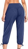 Vista 151 de Pantalones capri para mujer, estilo casual, de verano, elásticos, de cintura alta, pantalones de yoga, ajuste atlético, pantalones deportivos