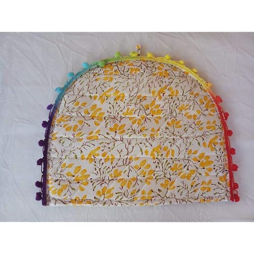 Fashionmart Mandala Tea Cozy Cover White Hand Block Winter T