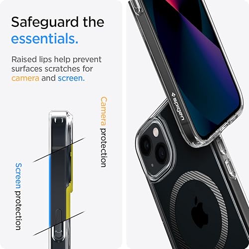 Vista 57 de Spigen Funda para iPhone 15 Pro, ultra híbrida MagFit [antiamarilleo] [compatible con Magsafe] - Fibra de carbono