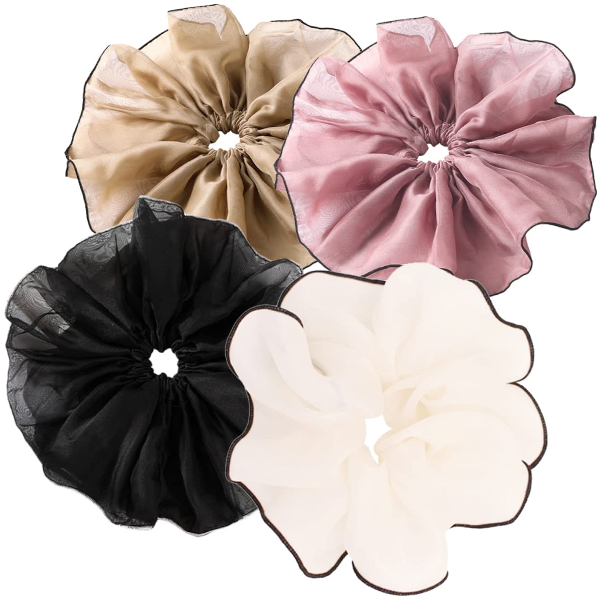 FRCOLOR 16 piezas de anillo para el pelo bufanda elástica peluquería accesorios para el pelo bandas elásticas grandes gomas elásticas para el pelo elástico toalla de pelo titular diadema
