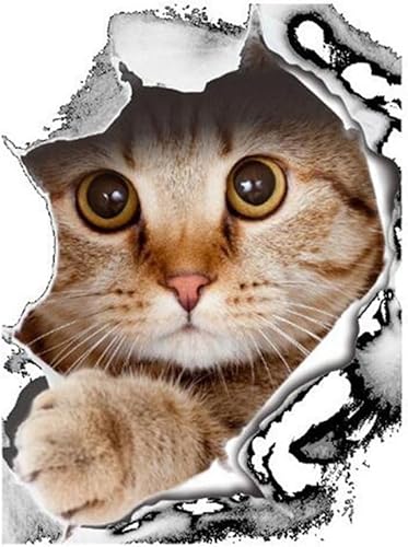 Witzige Katzen-/Hunde-Toilettenaufkleber, wasserdicht, Wandkunst, Aufkleber, abnehmbar, Badezimmer-Dekoration, WC-Deckelaufkleber