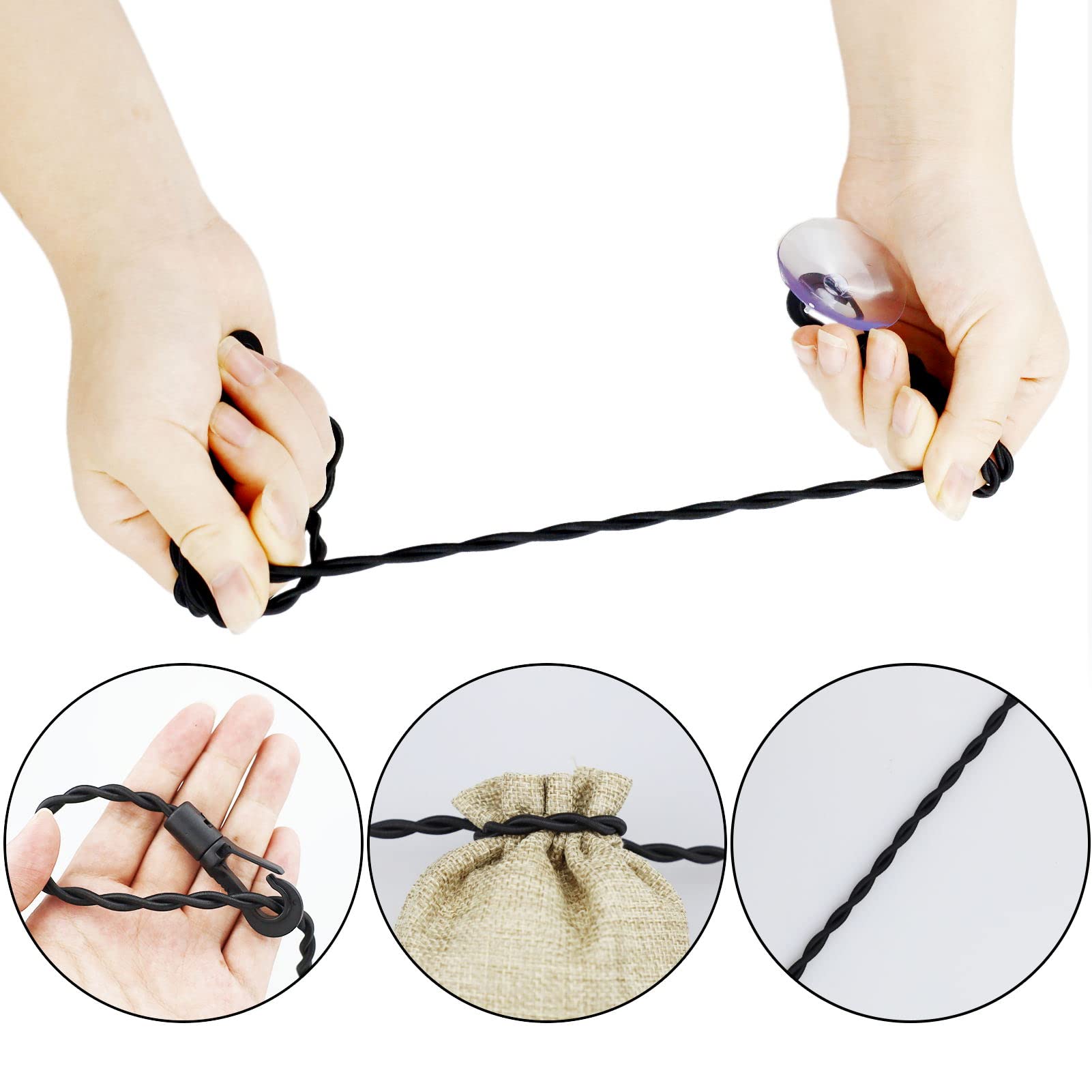 Stendibiancheria Esterno Retrattile - 2 Pezzi Con 12 Clip - Regolabile Da 180 A 380 Cm - Per Viaggi - Foto 5