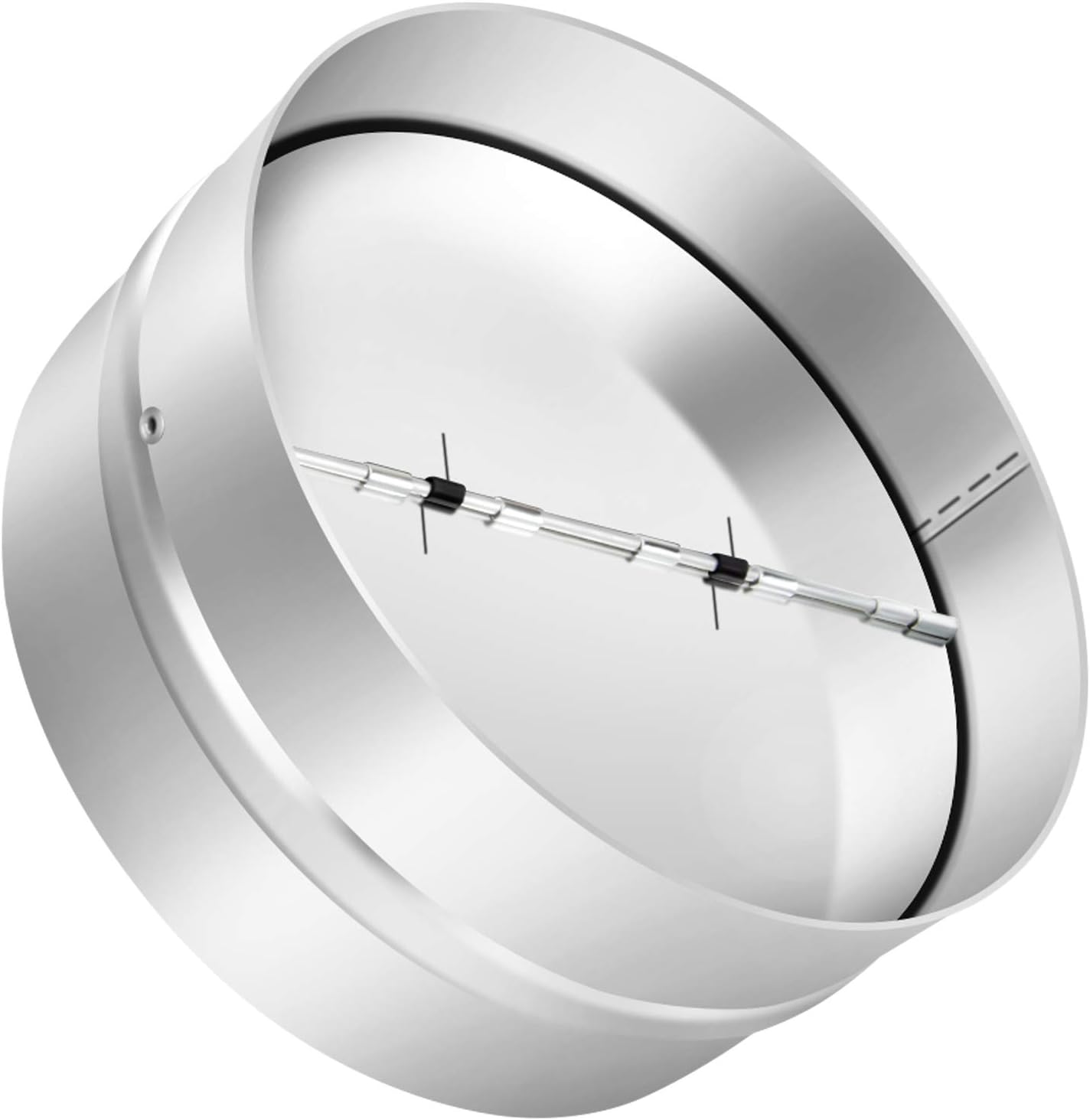 8 Inch Draft Blocker Backdraft Damper Duct Draft Stopper One-Way Airflow Ducting Insert Backflow Preventer Inline Fan Vent Deflector