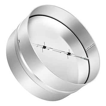 8 Inch Draft Blocker Backdraft Damper Duct Draft Stopper One-Way Airflow Ducting Insert Backflow Preventer Inline Fan Vent Deflector