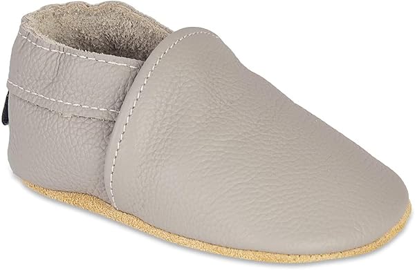 HMIYA Weiche Leder Krabbelschuhe Babyschuhe Lauflernschuhe mit Wildledersohlen für Jungen und Mädchen 0-6 Monate 6-12 Monate 12-18 Monate 18-24 Monate