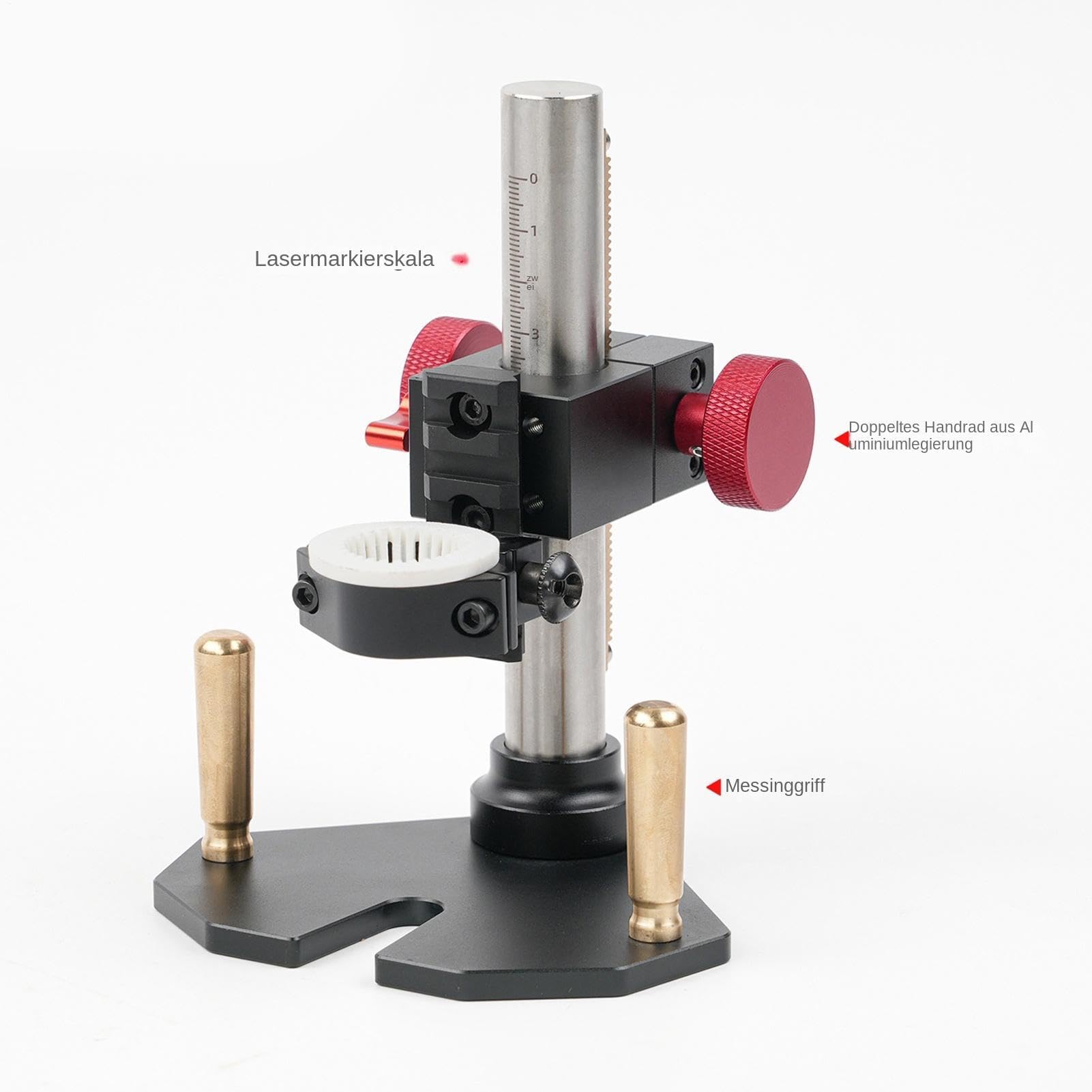 Precision Drill Guide, Portable Drill Press, regulowany system regałowy ze stabilną kontrolą pionową, Heavy Duty Metal Support Frame Tool Accurate Positioning Drills Stand Design, Desktop Workshop Use