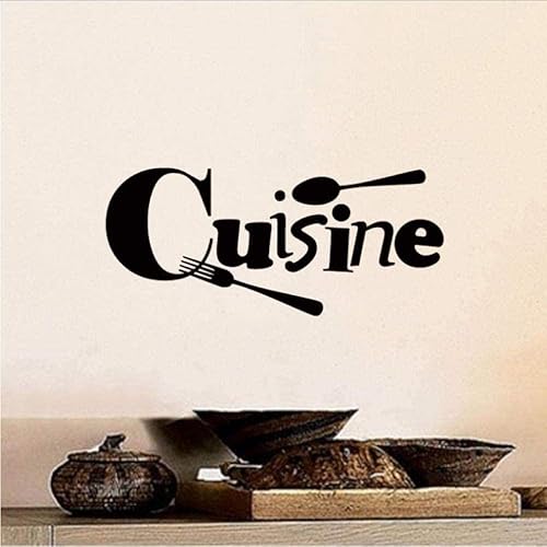 Cocina Arte Pegatina Restaurante Cocina Extraíble Vinilo Pegatinas de Pared Decoración del Hogar Papel pintado impermeable 56Cm25Cm