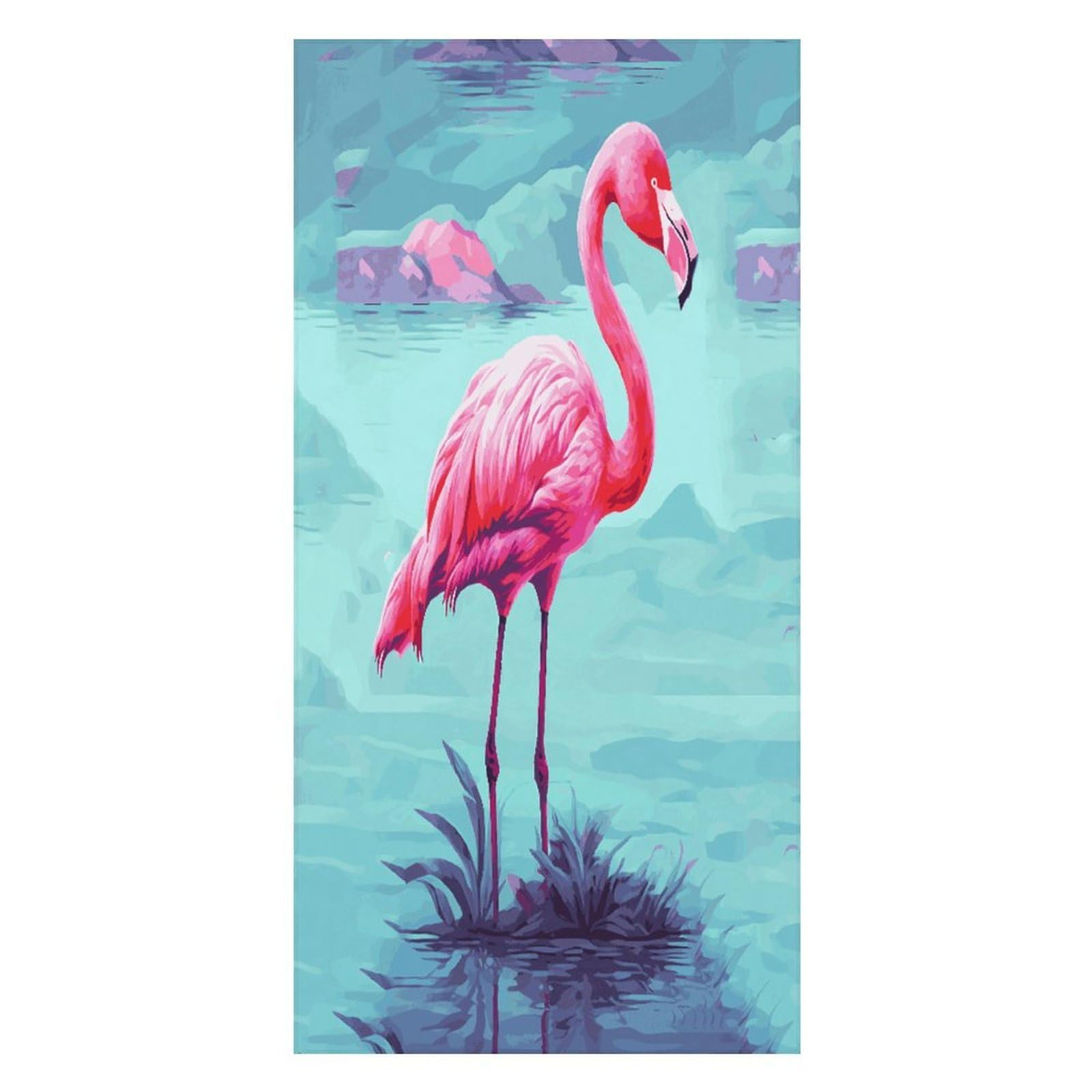 FekiLoot Pink Flamingos Beach Towel Oversized Bath Towel Ultra Soft Pool Towel Cozy Swim Towel Silky Lounge Towel Quick Dry Travel Towel Gentle Absorbent Towel for Adults Women Men