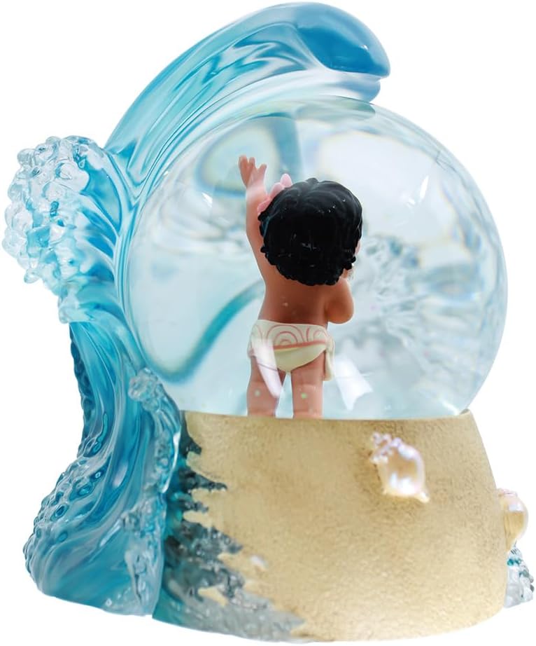 Enesco Disney Showcase Baby Moana Holding a Shell Waterball Waterglobe, 6.25 Inch, Multicolor