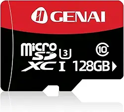 Cartao de Memoria 128GB, Professional Cartão Micro SD, Velocidade de Leitura 80Mbs, Cartão de Memória para Smartphones, Tablets, Câmeras de Ação, GPS, Drones