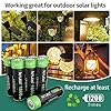 Kruta 20-Pack Rechargeable AA Batteries Pre-Charged, 1600mah NiMH Rechargeable AA Solor Batteries Double A Battery for Outdoor Solar Lights and Household Devices