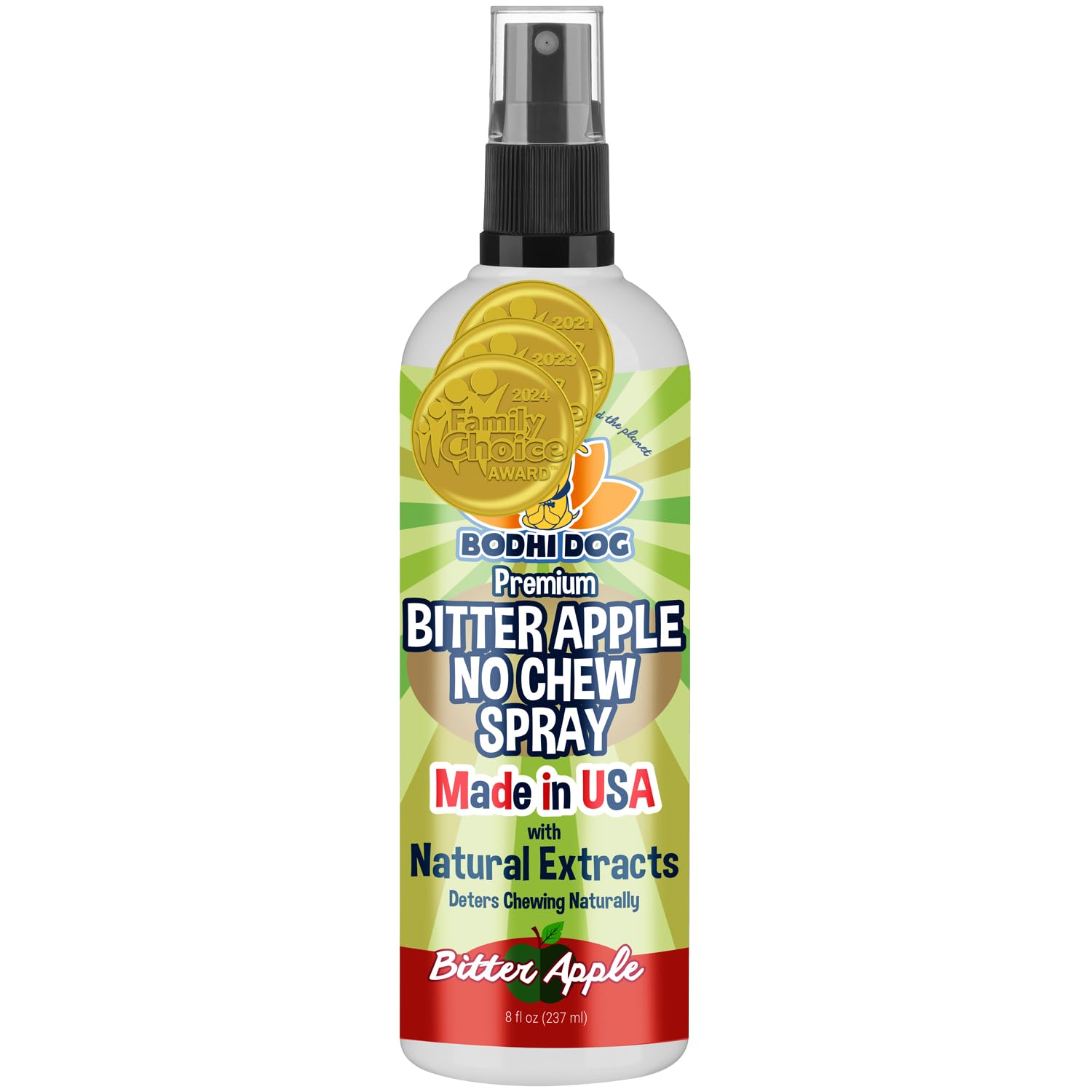 Bodhi Dog Bitter Apple No Chew Spray - Natural Training Aid for Dogs & Puppies - Discourages Pet from Chewing and Biting on Furniture, Shoes, Plants & More - Safe, Humane - Made in USA (8 Fl Oz)