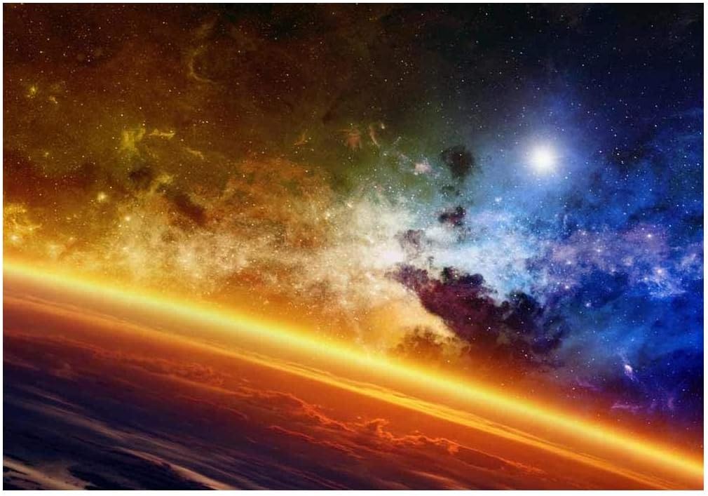 wall26Bright Atmosphere and Colorful View of Galaxy- Wall Mural, Removable Sticker, Home Decor - 100x144 inches