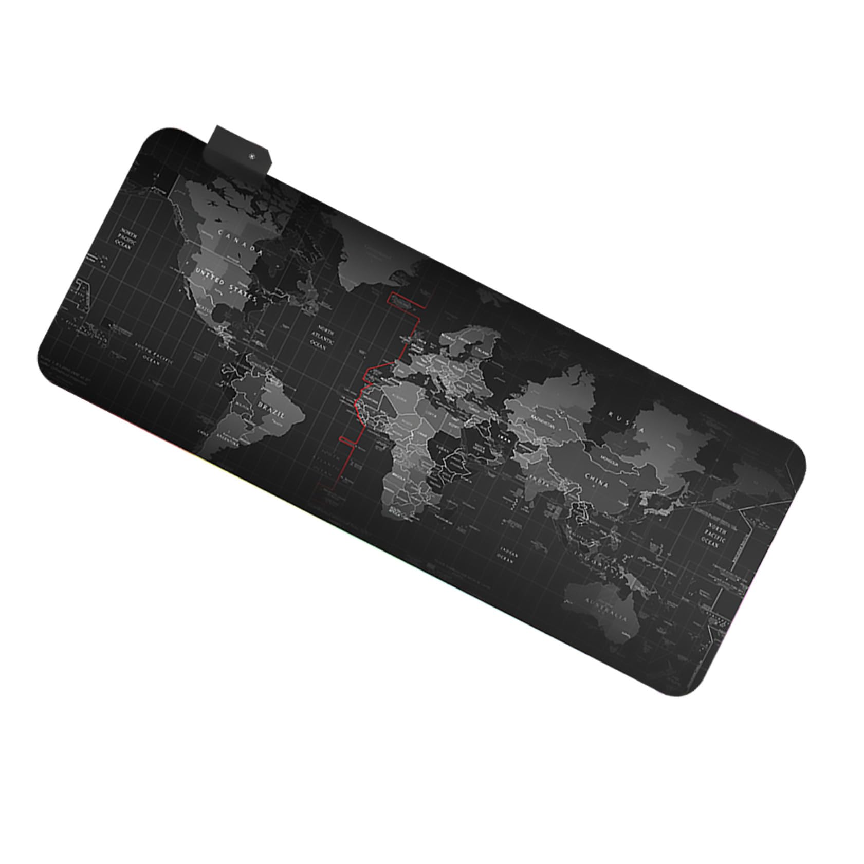 Tapis de souris gaming carte du monde CALLARON tapis de souris grand format RGB 4 mm - 8