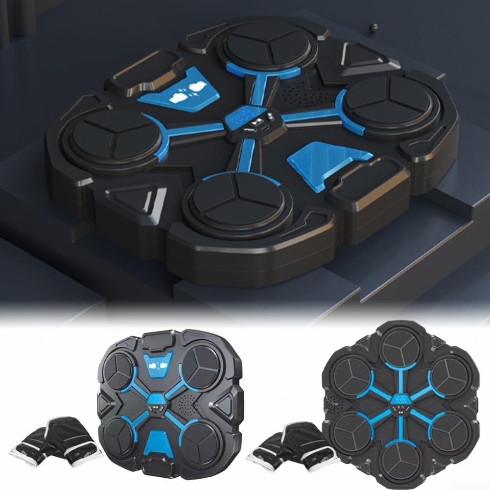 Musik Boxsack mit LED Zähler 3 Modi PVC | 3 Trainingsmodi, LED Punktezähler, motivierendes , PVC Material, inkl. Handschuhe