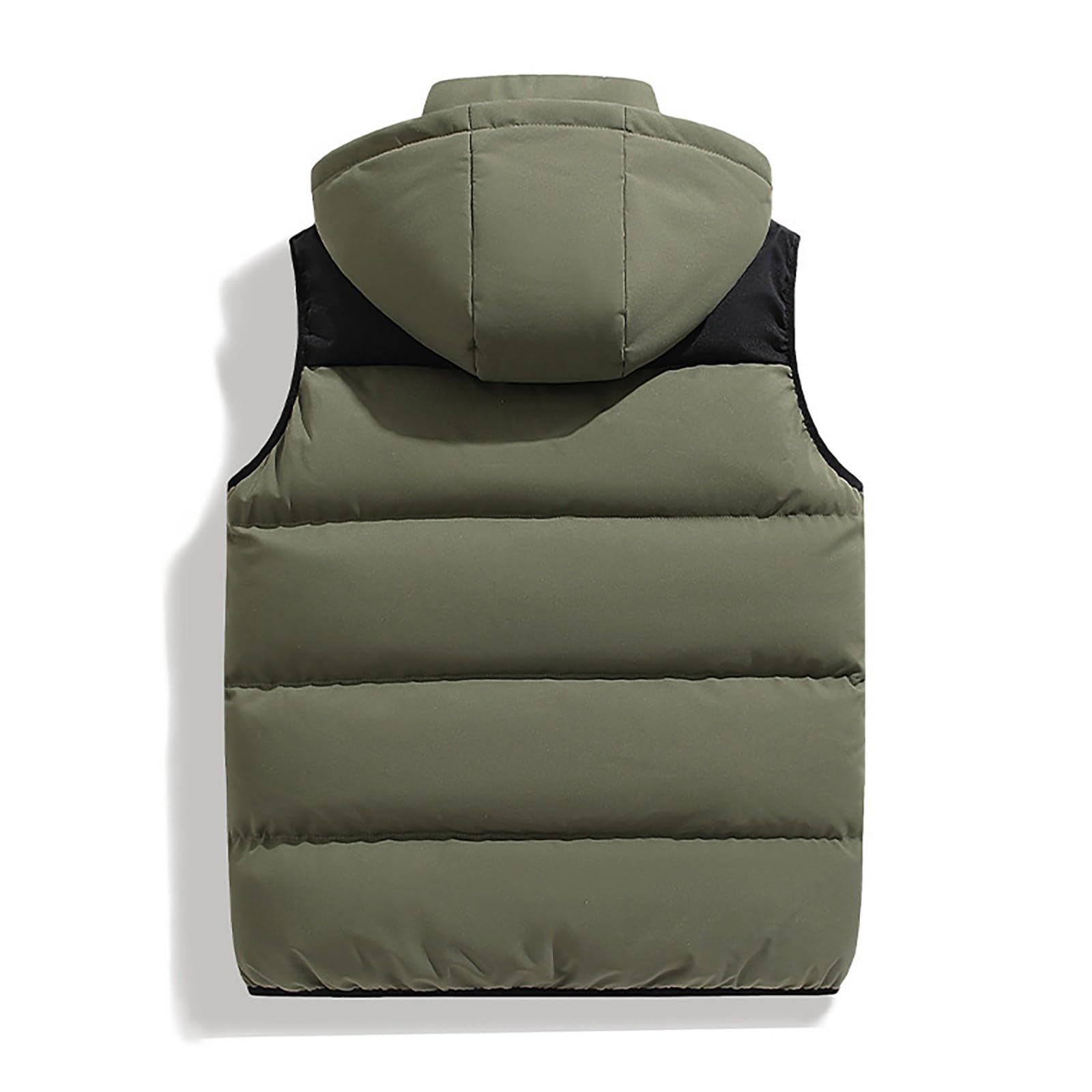 Herren Hooded Puffer Weste Leichte Steppweste Bodywarmer Weste Winter Outdoor Ärmellose Jacke für Männer Warm Gepolsterte Weste mit Reißverschluss Casual Fashion Weste für Wandern oder Alltag