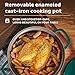 Instant Electric Round Dutch Oven, 6-Quart 1500W, From the Makers of Instant Pot, 5-in-1: Braise, Slow Cook, Sear/Sauté, Cooking Pan, Food Warmer, Enameled Cast Iron, Included Recipe Book, Green