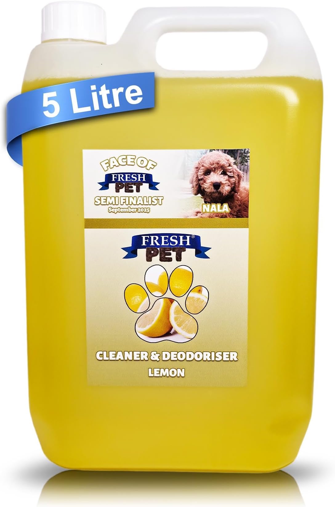 Trade Chemicals Fresh Pet Kennel/Cattery Cleaner & Disinfectant - Kills 99.99% Bacteria - Eliminates Odour (Lemon Fresh)