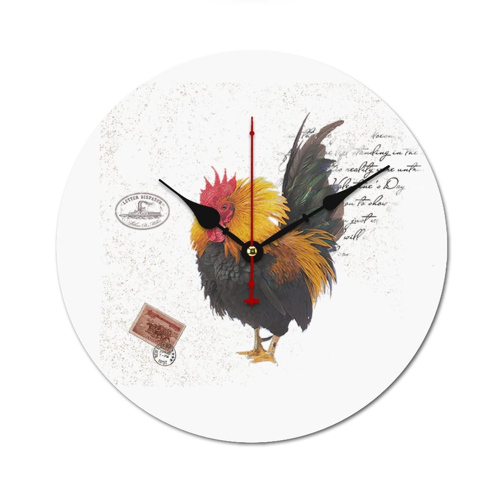 Horloge coq bois rétro 38cm cadeau idéal pendule maison de campagne