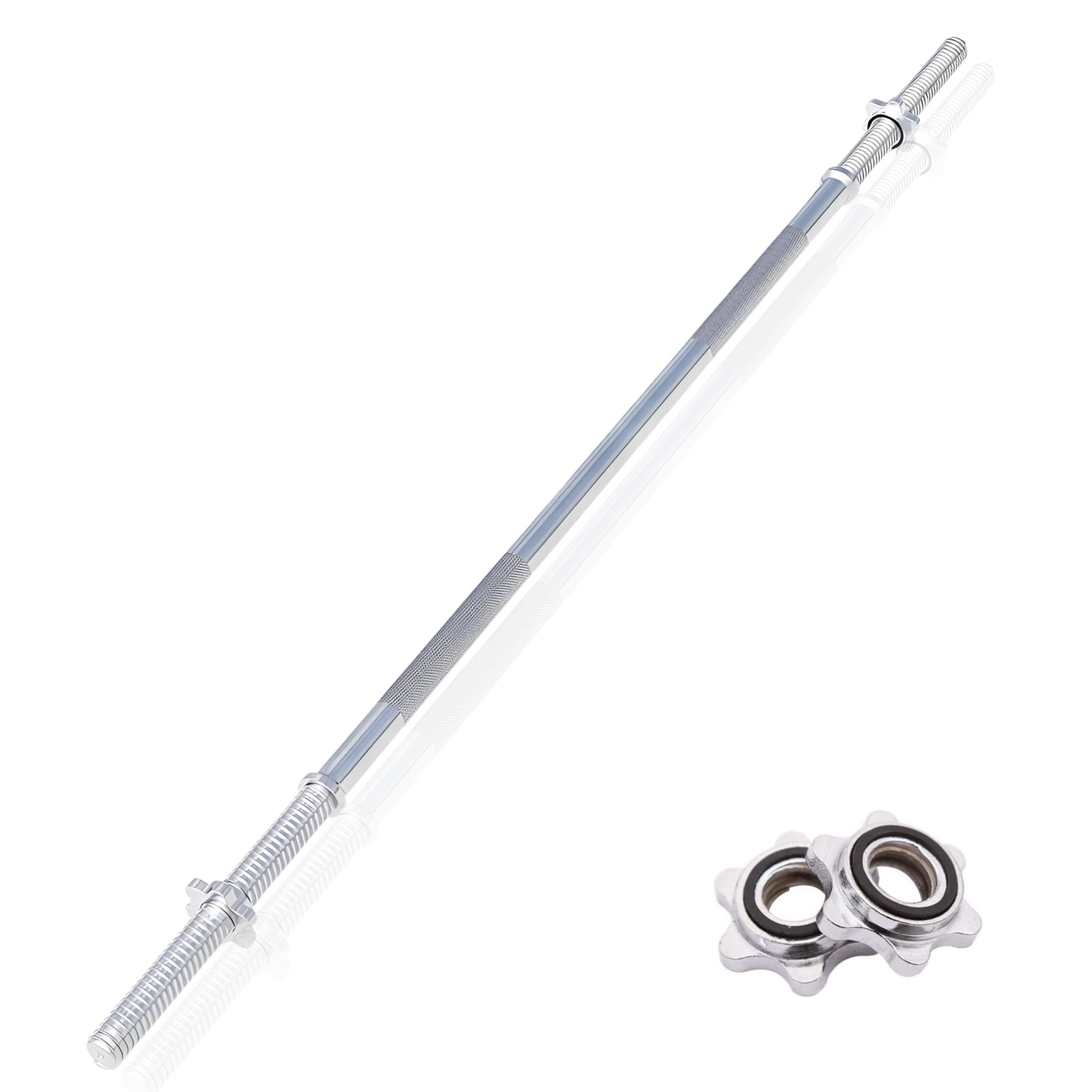 Bilanciere Palestra in Acciaio con Fermadischi Inclusi - Bilanciere 28mm Cromato 180 cm (9 KG) - Attrezzi Palestra Casa - Fitness Home Gym - Allenamento a Casa ottimale