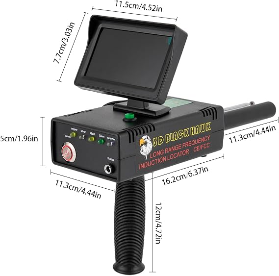 Gold Metal Detector for Adults, Professional Pinpoint Metal Detector Kit with 3D LED Display, 3937ft Range 98.4ft Depth, High Accuracy Underground Gold and Silver Detection Treasure Scanner