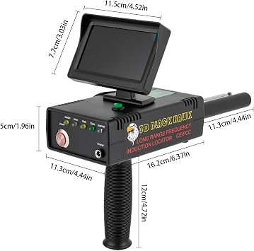 Gold Metal Detector for Adults, Professional Pinpoint Metal Detector Kit with 3D LED Display, 3937ft Range 98.4ft Depth, High Accuracy Underground Gold and Silver Detection Treasure Scanner