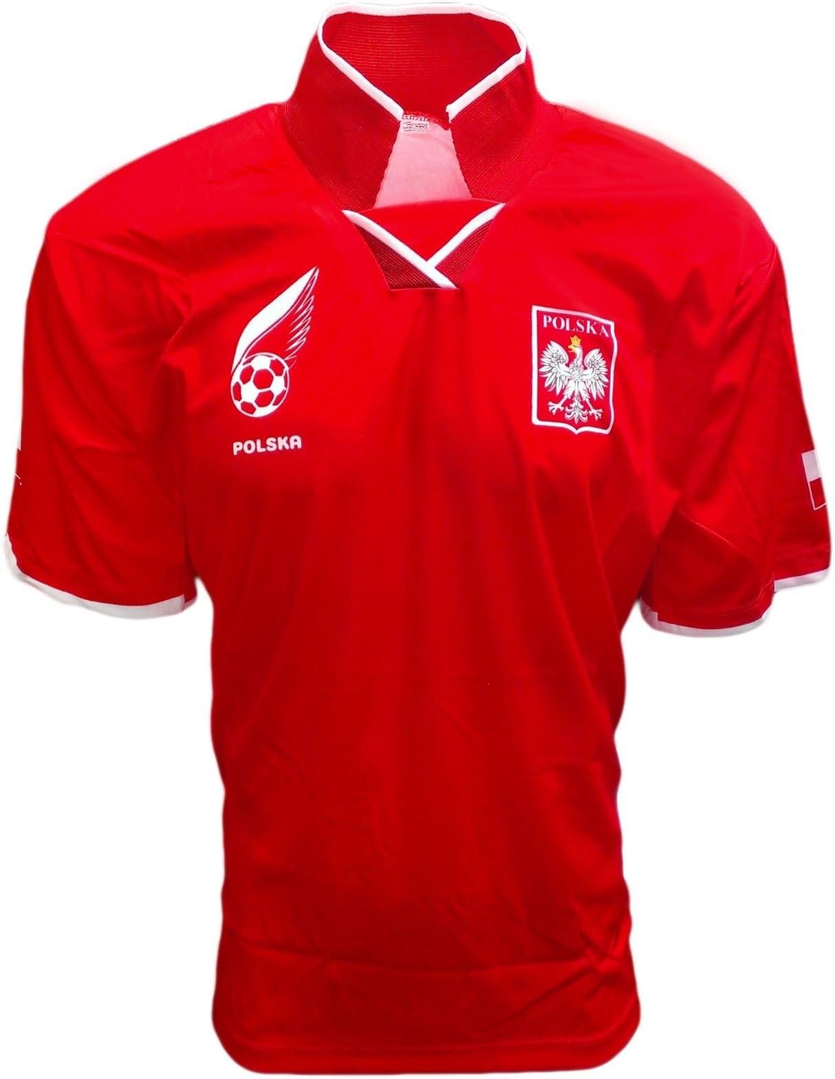 FHR Polska Eagle Red Collared Soccer Jersey
