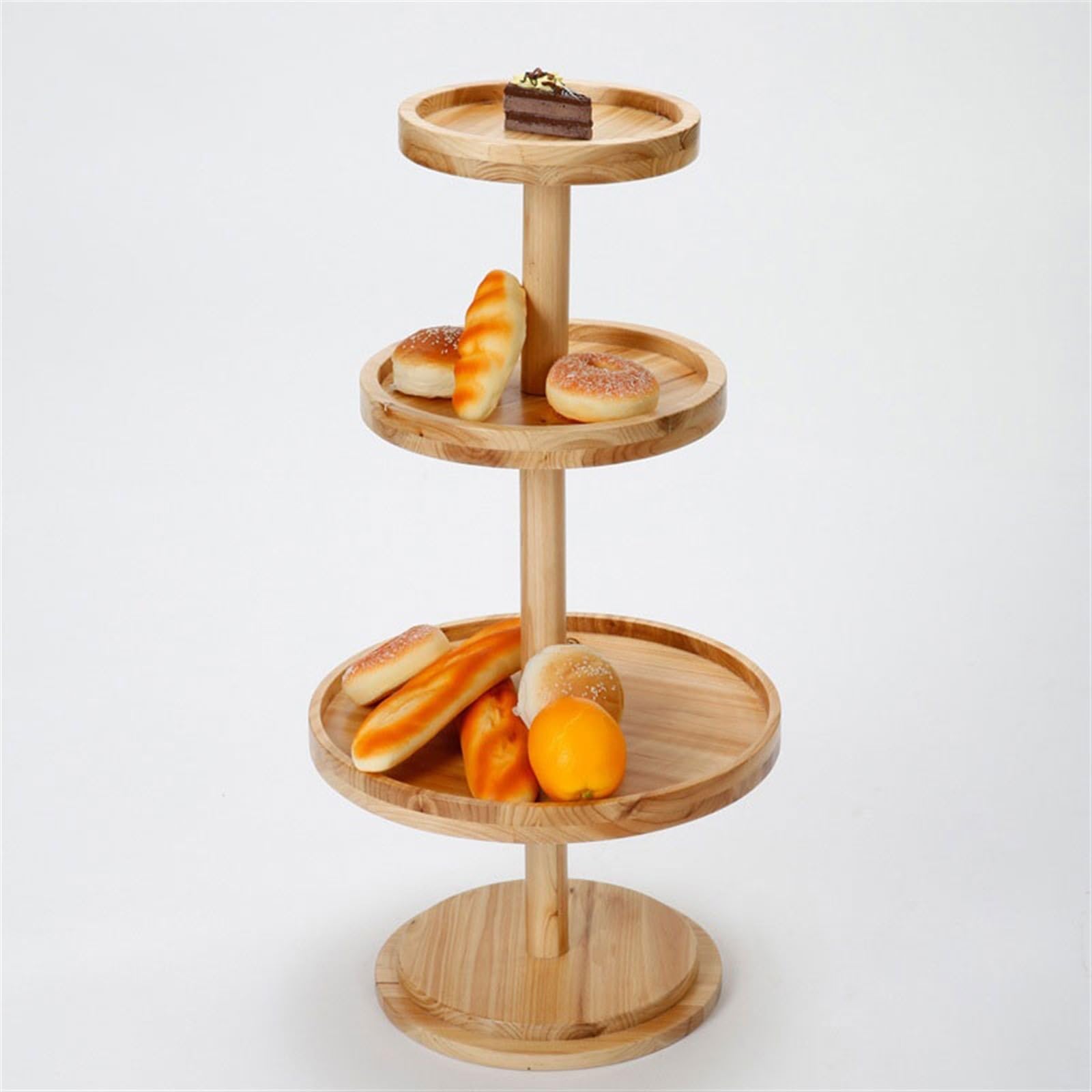 Support Rotatif pour gâteau Plateau à Dessert Rond en Bois de Haute qualité, Support à Cupcakes, vitrine de Cuisson du Pain, présentoir Multicouche Outil d'affichage