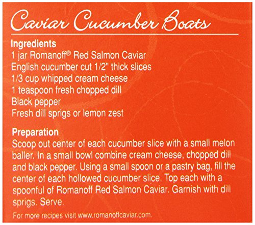 Romanoff Caviar Red Salmon, 2 Ounce Jar - Thumbnail 5