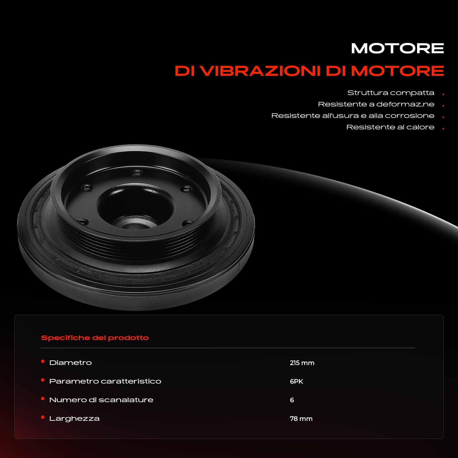 Frankberg Puleggia albero motore 6120300203 | Compatibile con: Classe C Modello T S203, Classe E Modello T S211, Autocarro pianale/telaio Classe E VF211, Classe E W211
