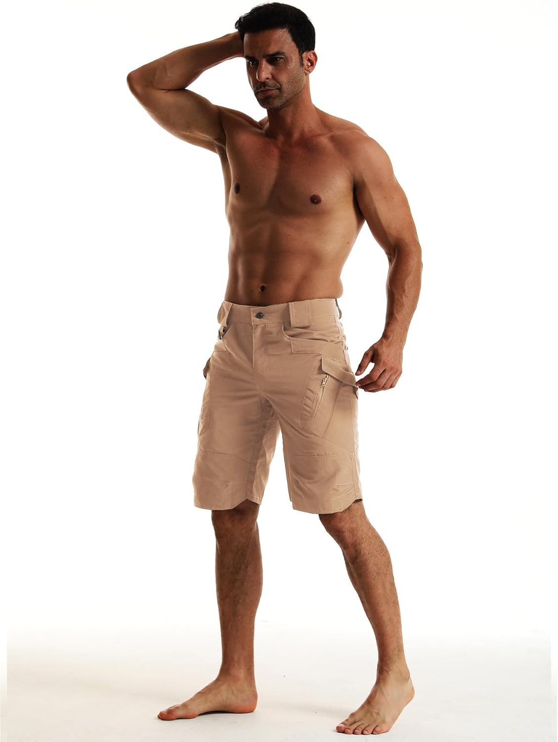 AUTIWITUA Men's Hiking Shorts Waterproof Tactical Cargo Short Pants Quick Dry Work Shorts with Multi Pockets(No Belt) - Image 6