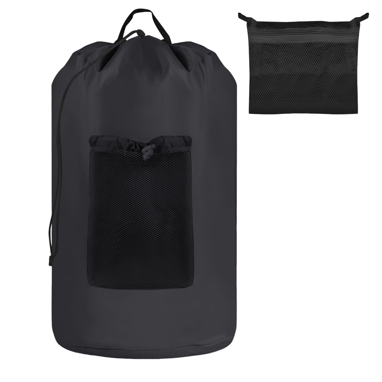 Sac à linge lavande pour étudiant avec poche filet et cordon