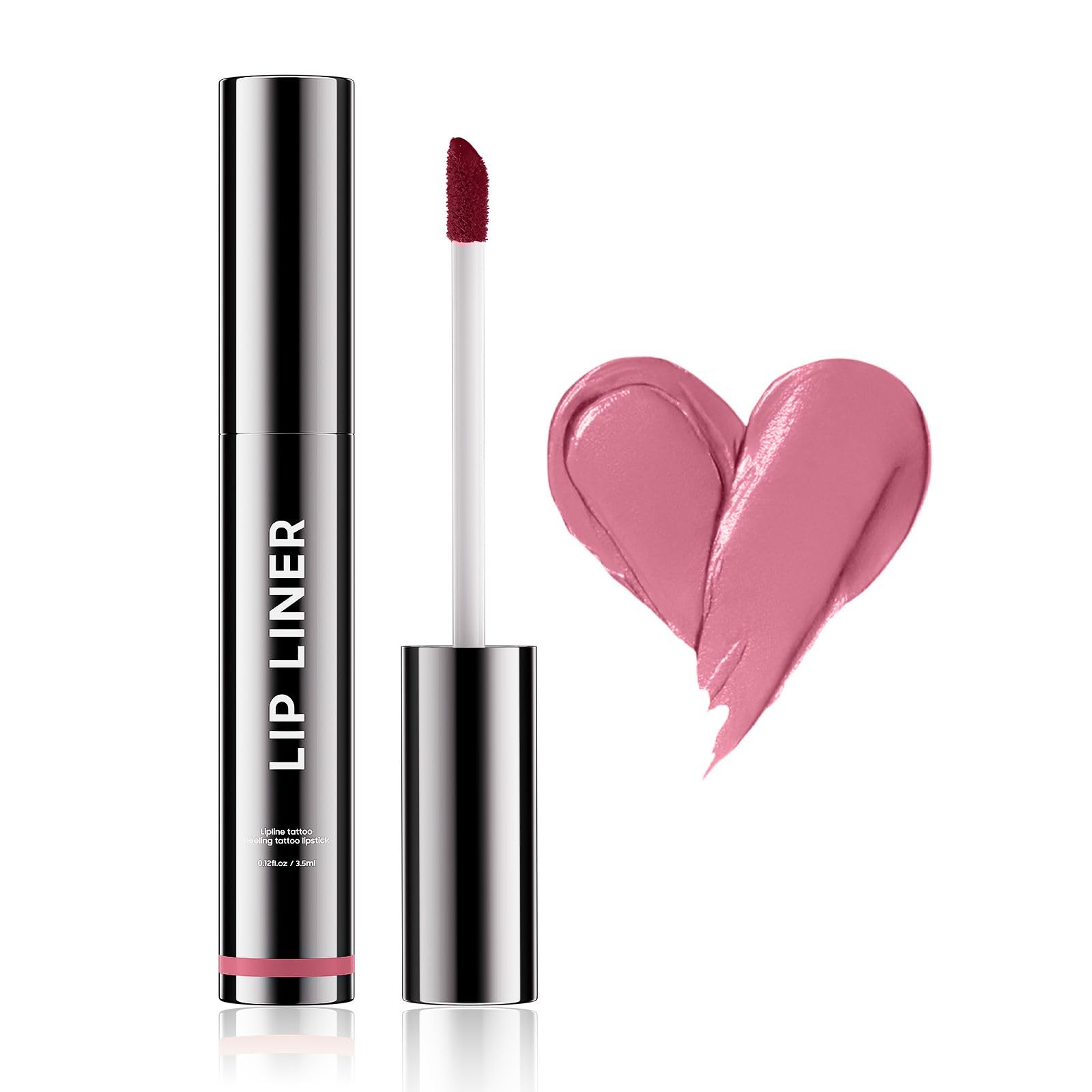 OETUIOW Lip Stain Long Lasting Waterproof Lip Liner Non-Stick Cup Highly Pigmented Natural Finish Lip Gloss for All-Day