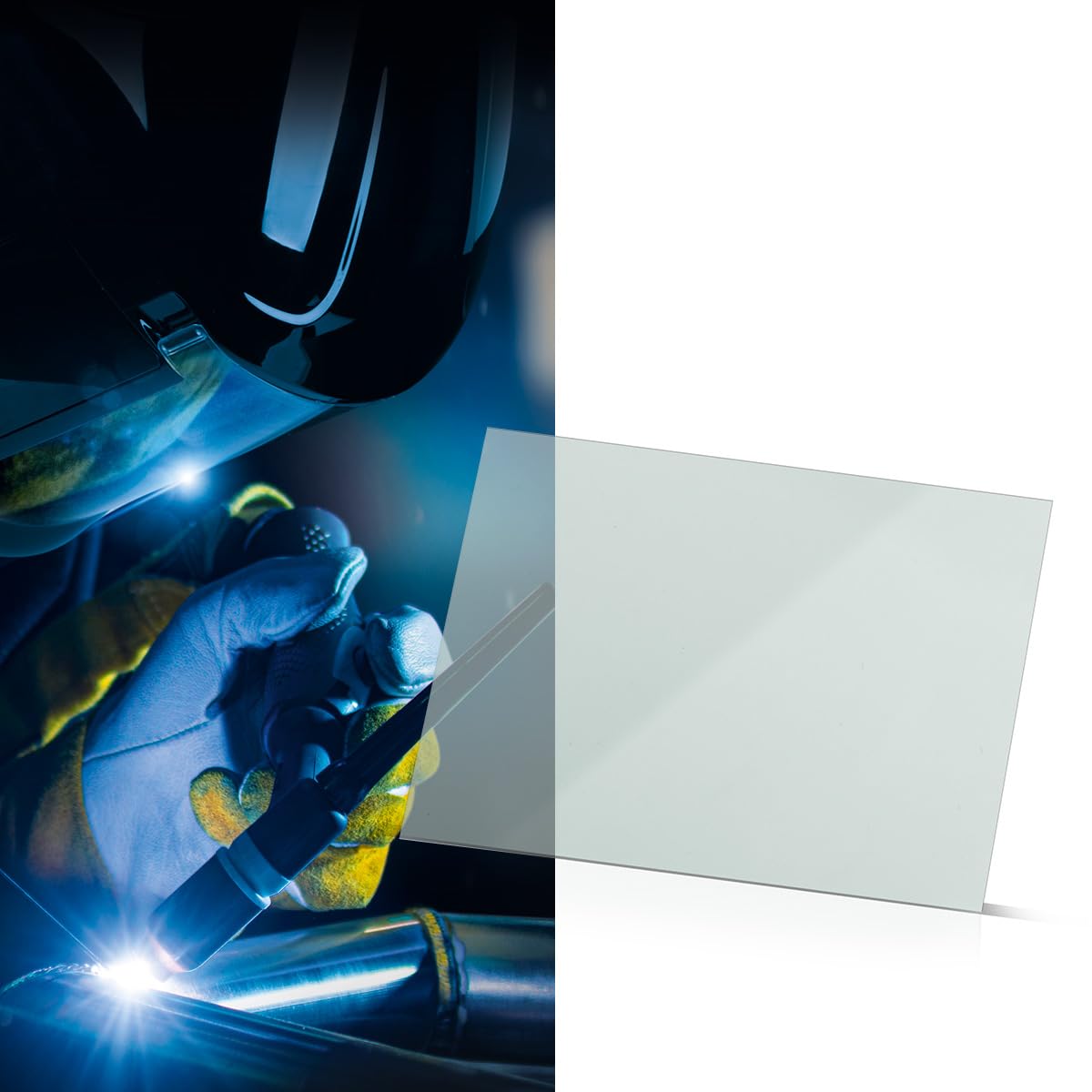 STAHLWERK Vorsatzscheiben/Ersatzscheiben für Raptor Automatik-Schweißhelm 3-in-1 – 6er Set – Ersatzgläser/Visierscheiben, Schweißschutzglas innen und außen, Schutzgläser EN ISO 16321