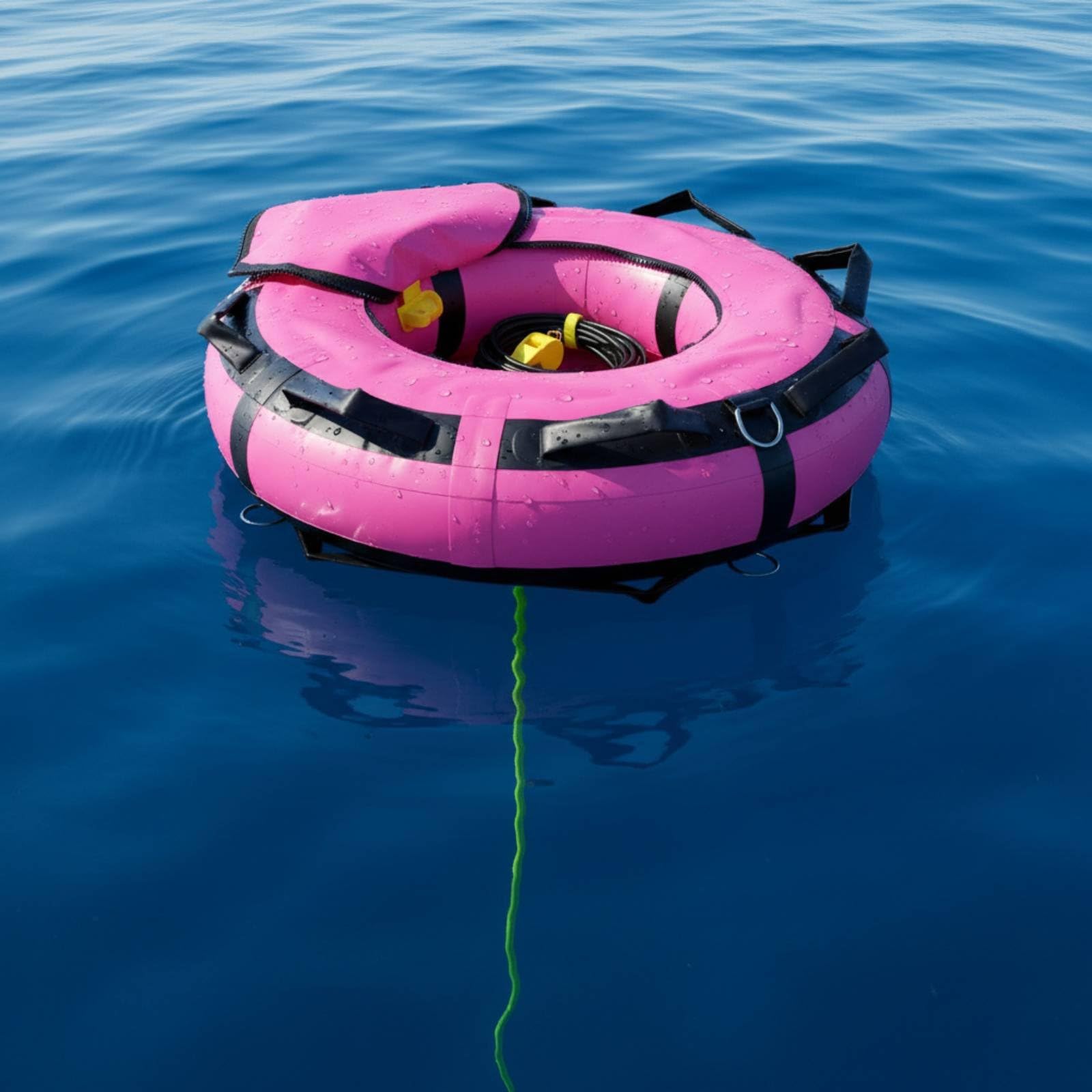 Aufblasbare Boje Taucherboje Freediving Boje Signalboje Markierungsboje aus PVC mit Heller Sichtbarkeit Sicherer Befestigung Und Einfachem Handling