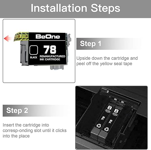 Miniatura 4 de BeOne Cartucho de tinta remanufacturado de repuesto para impresora Epson T078 78 T78 para usar con impresora Artisan 50 Stylus Photo R260 R280 R380