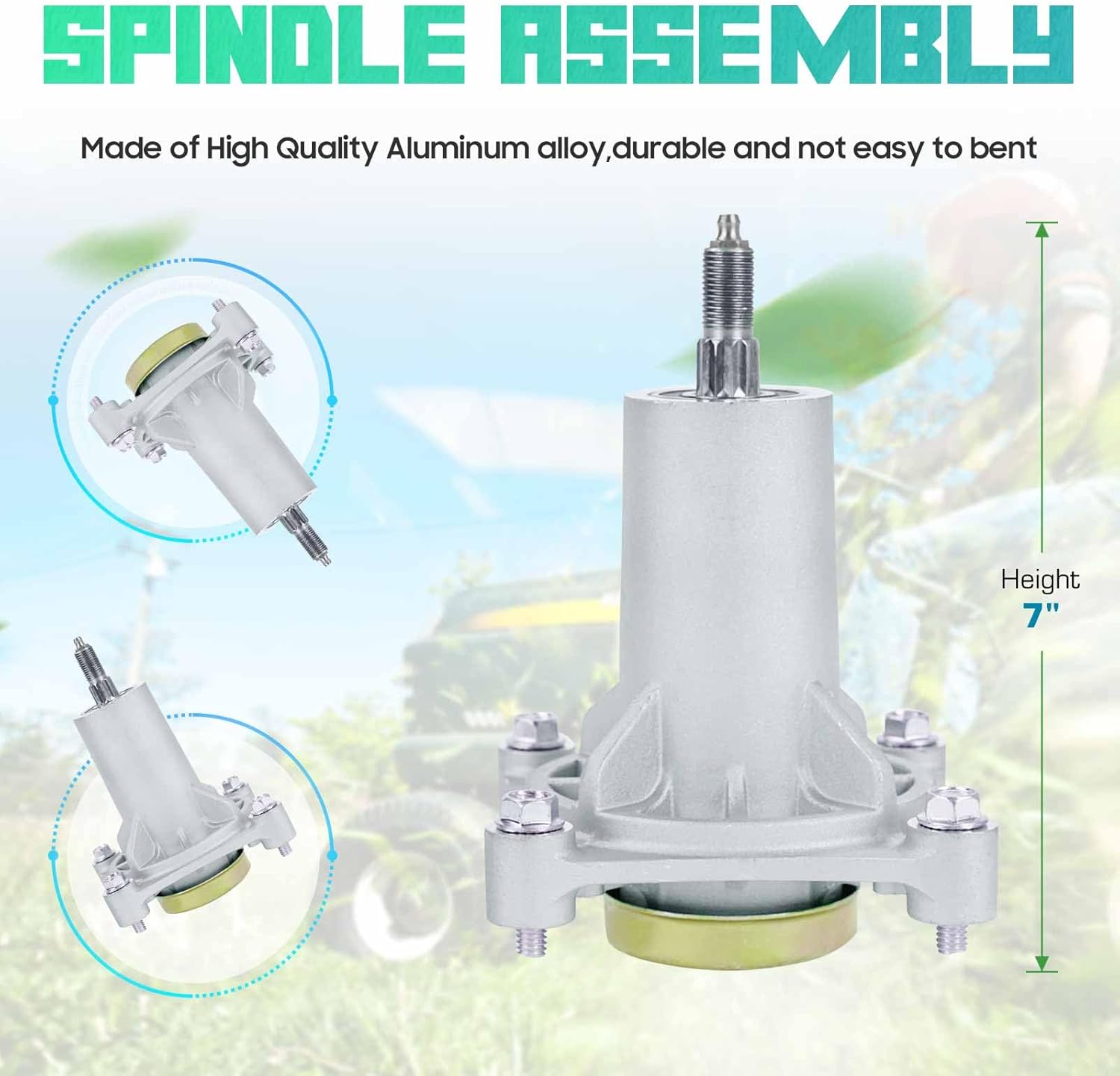 2 Pack 187292 192870 Spindle Assembly Fit 30" 42" 46" 48" 54" Deck for Husqvarna YTH22V46 YTA24V48, for Craftsman YT3000 YS4500 YT4000, for Ariens 21546238 21546299, Replace 567253301 Spindle 58781970