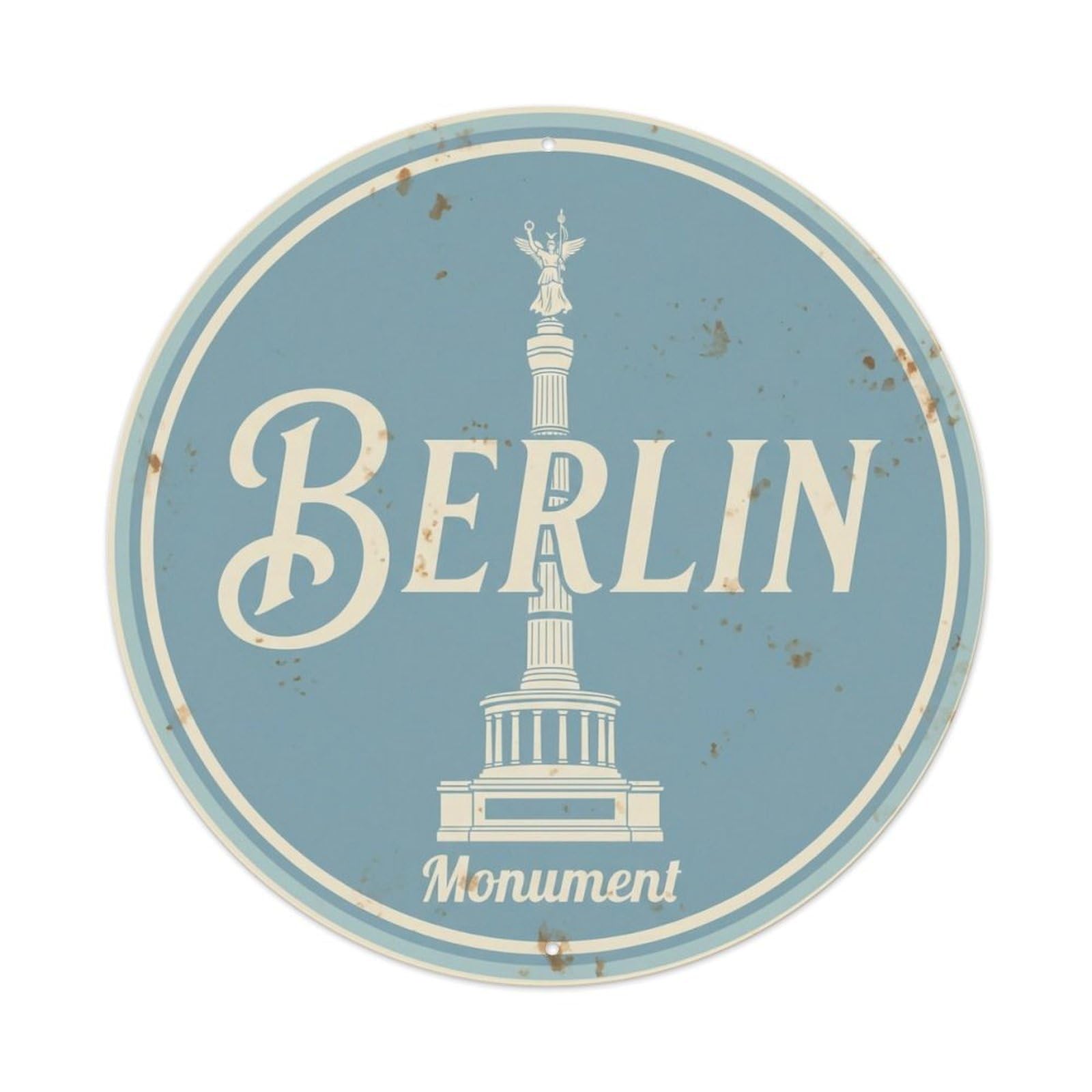 Vintage Travel Berlin Germany Landmark Metal Tin Sign