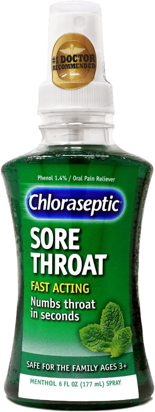 Chloraseptic Sore Throat Spray, Menthol, 6 oz