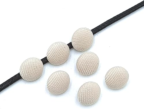 Miniatura 10 de Botones redondos cubiertos de tela gris con botones de vástago de metal para coser manualidades, suministros hechos a mano, 0.787 in