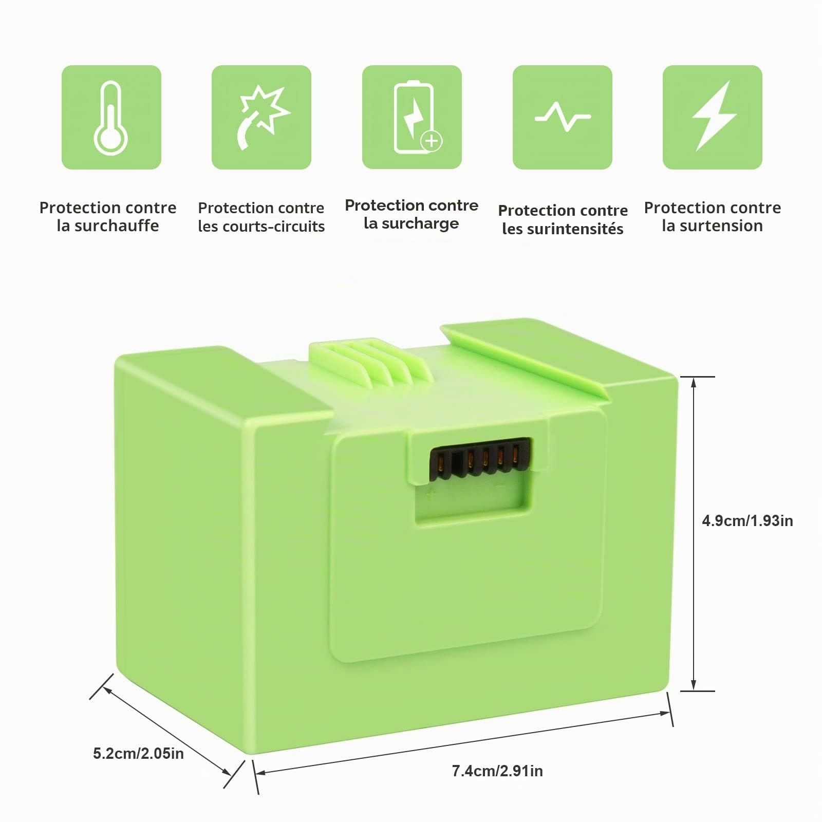 ASUNCELL Batterie Li-ion de rechange pour i7, 14,4 V, 4000 mAh, pour iRobot Roomba e et i série i7/i7+ i4/i4+ i3/i3+ e5 e6 i7158 i7550 i755020 7150 7550