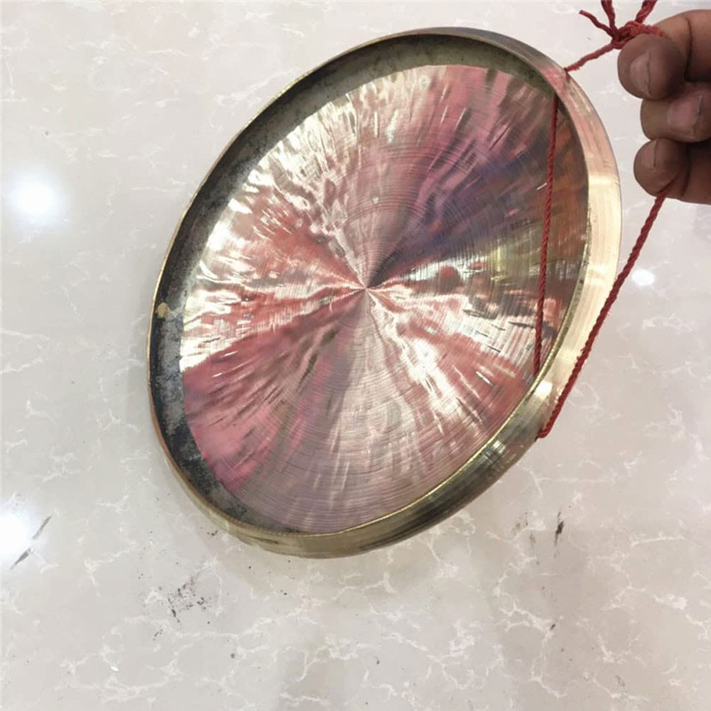 Gong Tibetano Instrumentos Musicales platillos La selección Hecha a Mano auténtica de Gong de Viento de 30-40 cm es Muy Adecuada para la Terapia de Sonido Familiar u Oficina(Color:33cm,Size:)