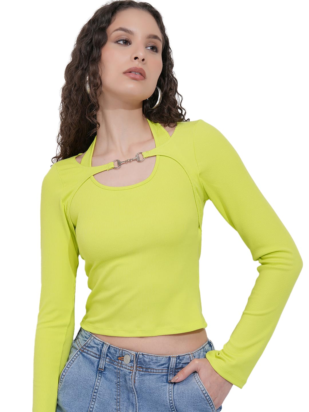 Tokyo Talkies Women's Solid Regular Fit Tops-picture-39